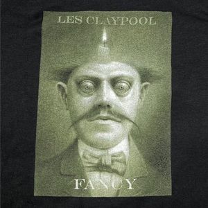 NWOT Les Claypool Fancy Short Sleeve Graphic {Gildan} T-Shirt Black Unisex 2XL